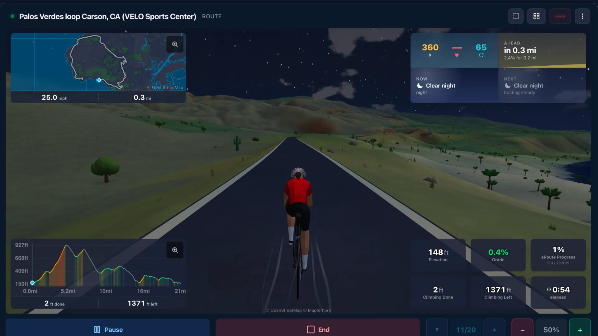 Infinite World in Ride Cave, a rider under a starlit night sky