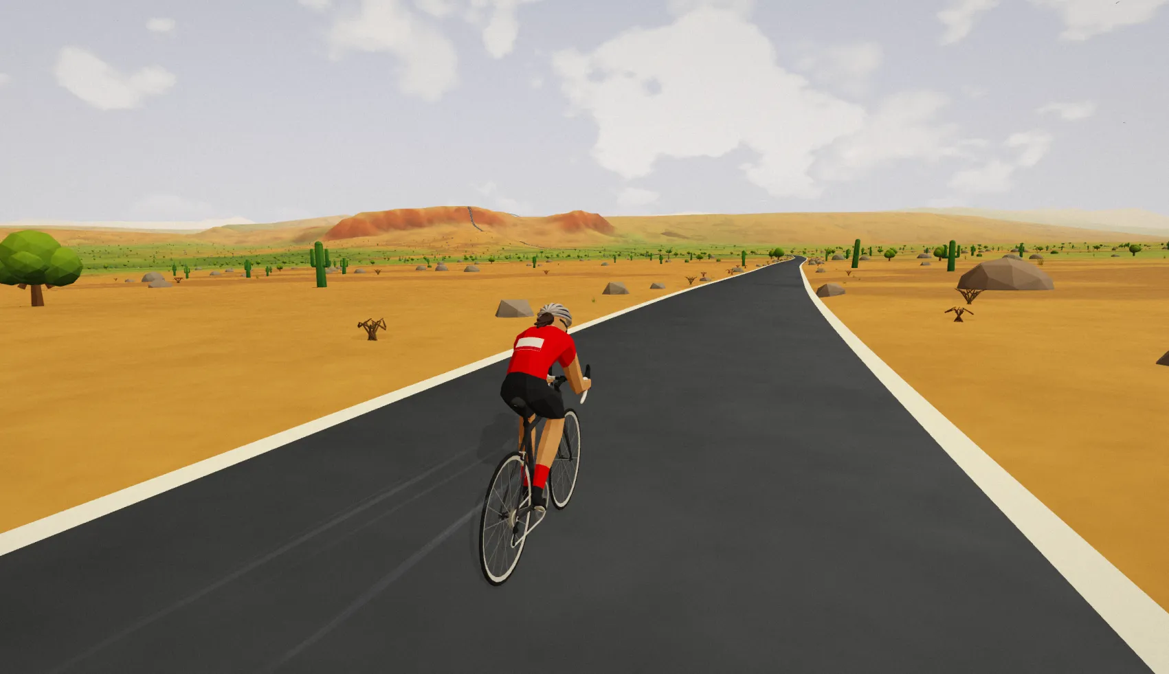 A rider on a 3D road in Ride Cave